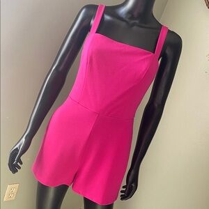 Crystal Sky Vibrant Pink Romper Jumpsuit